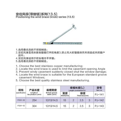 Positioning wind brace series